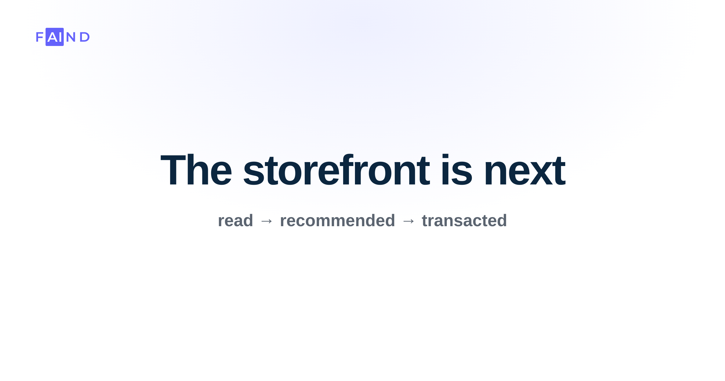 The machine-readable storefront: read, recommended, transacted